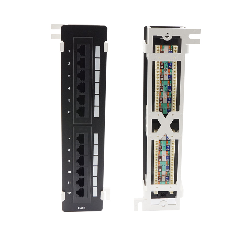 CAT6 110 Type Patch Panel 12Port Vertical w/Bracket CAT6 110 Type Patch Panel 12Port Vertical w/Bracket